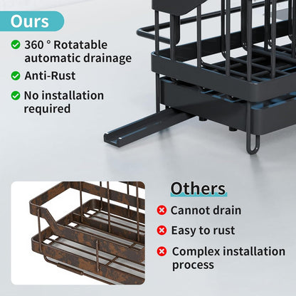 Organizador De Fregadero Cocina, Soporte Para Esponja, Escurridor De Platos De Acero Inoxidable, Porta Jabón, Organizador De Fregadero, Organización Del Fregadero De Cocina
