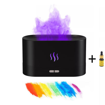 Best Selling USB Ultrasonic Flame Humidifier Led RGB Colorful Essential Oil Fire Flame Aroma Diffuser