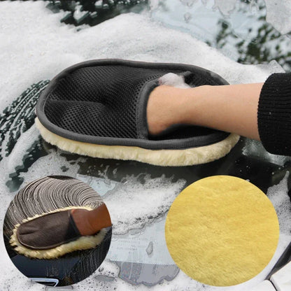 1PC Microfiber Wool Soft Auto Car Washing Gloves Car Cleaning Glove Motorcycle Washer Care Car Paint Wash Tools Accessories